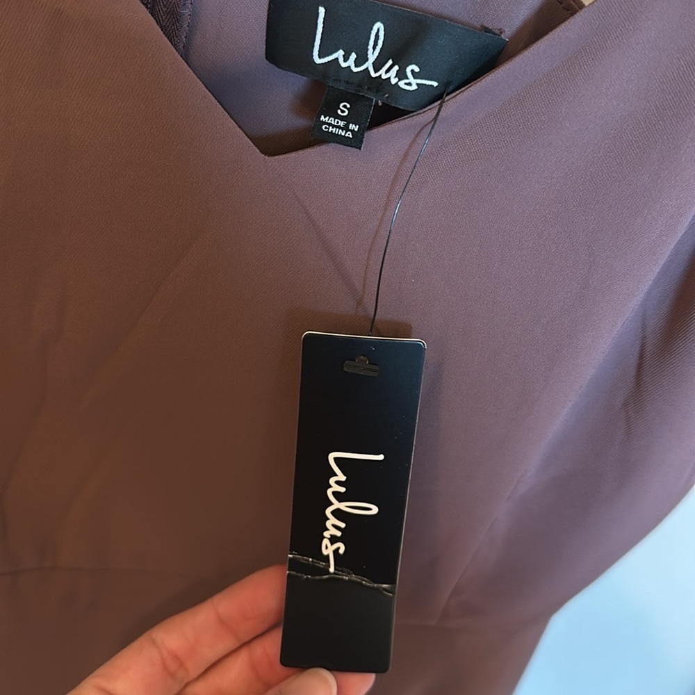 Lulu's Strapless Dress in Mauve